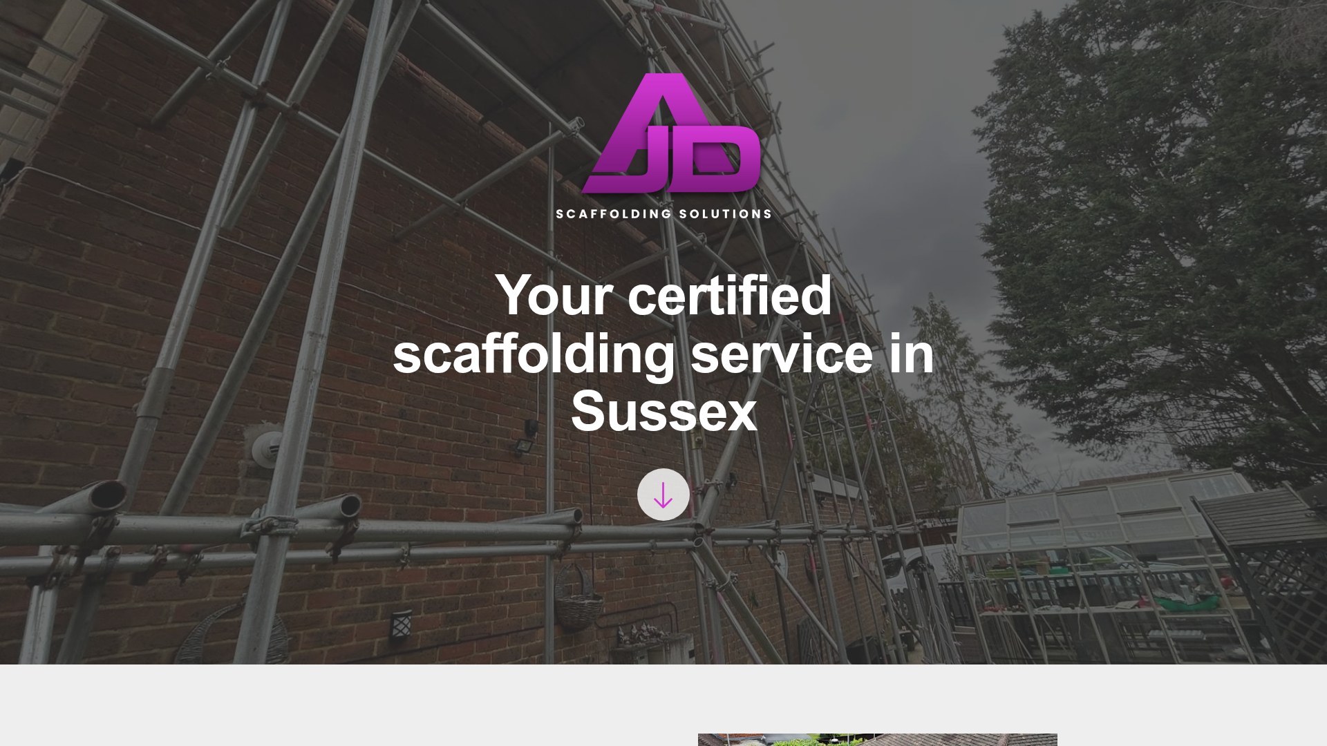 AJD Scaffolding Solutions website