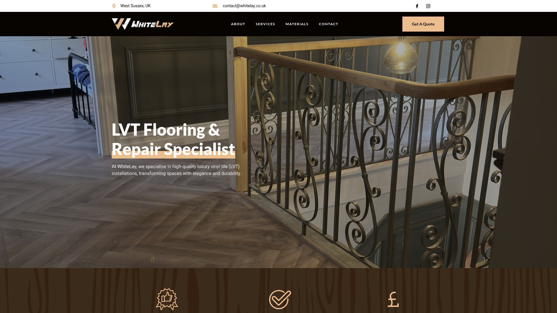 WhiteLay website mockup