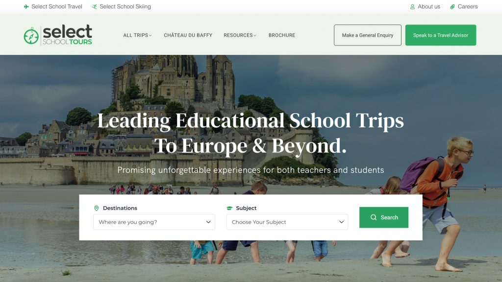 Select School Tours design 2